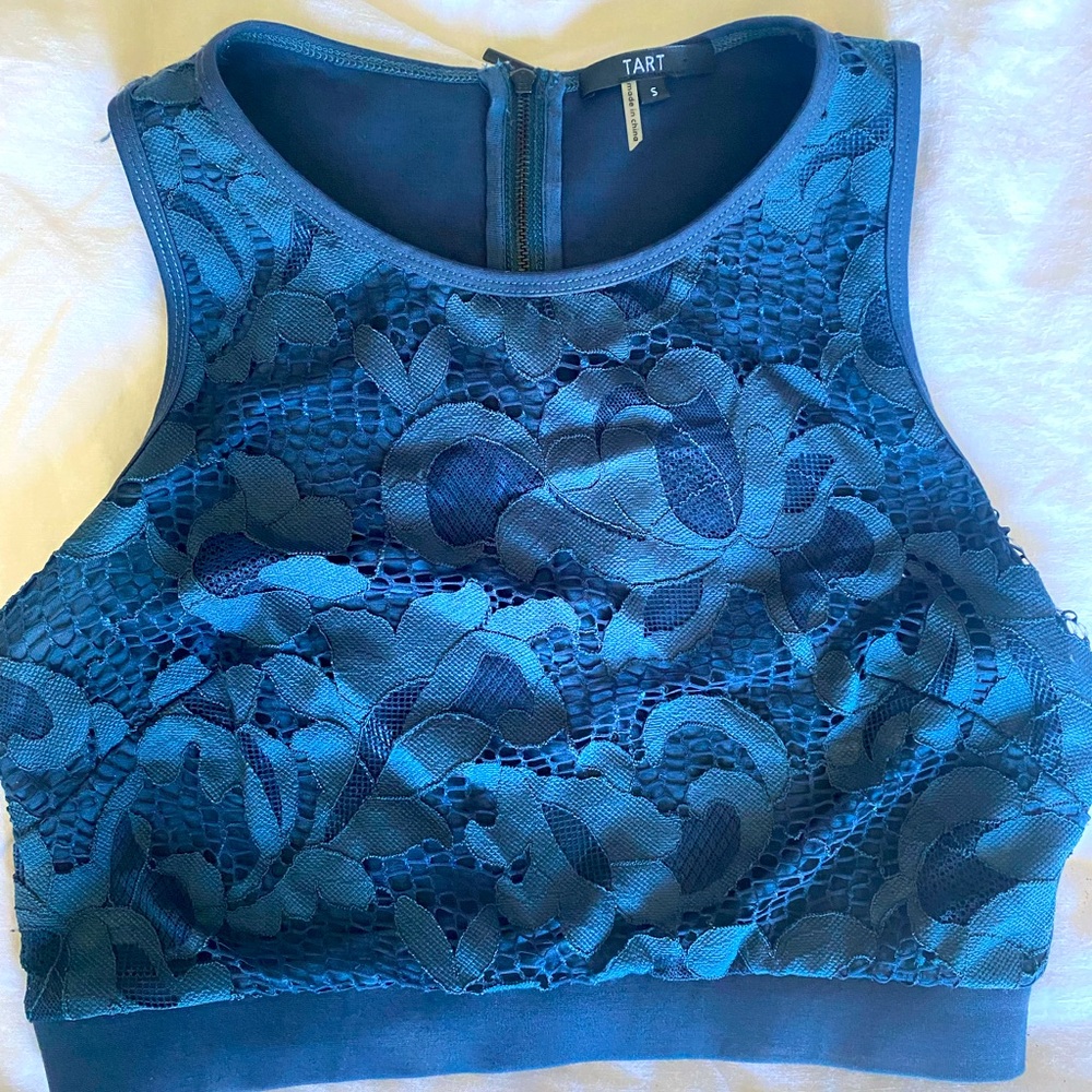 Dark teal crop top
